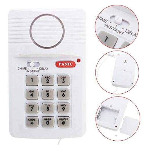 Morrivoe Wireless Security Keypad Alarm System with Panic Button Shed Garage Caravan Door Wireless Door Alarm - Thumbnail 3