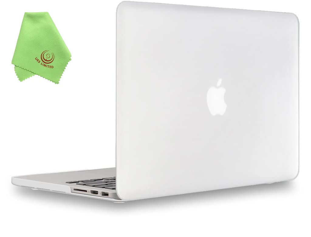 UESWILL Smooth Matte Hard Case Compatible with MacBook Pro (Retina, 15 inch, Mid 2012/2013/2014/Mid 2015), Model A1398, No CD-ROM, No Touch Bar, Clear