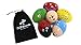 BEST Set of 6 Wooden Percussion Musical Egg Maracas Egg Shakers for Children, School Ensembles Includes Carry Bag