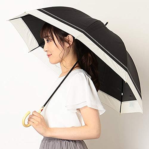 Amazon Co Jp マルイの日傘 Marui Parasol 晴雨兼用日傘 ラクチン快適日傘 ドット柄 2サイズから選べる 長傘 ショート傘 ブラック 50 服 ファッション小物