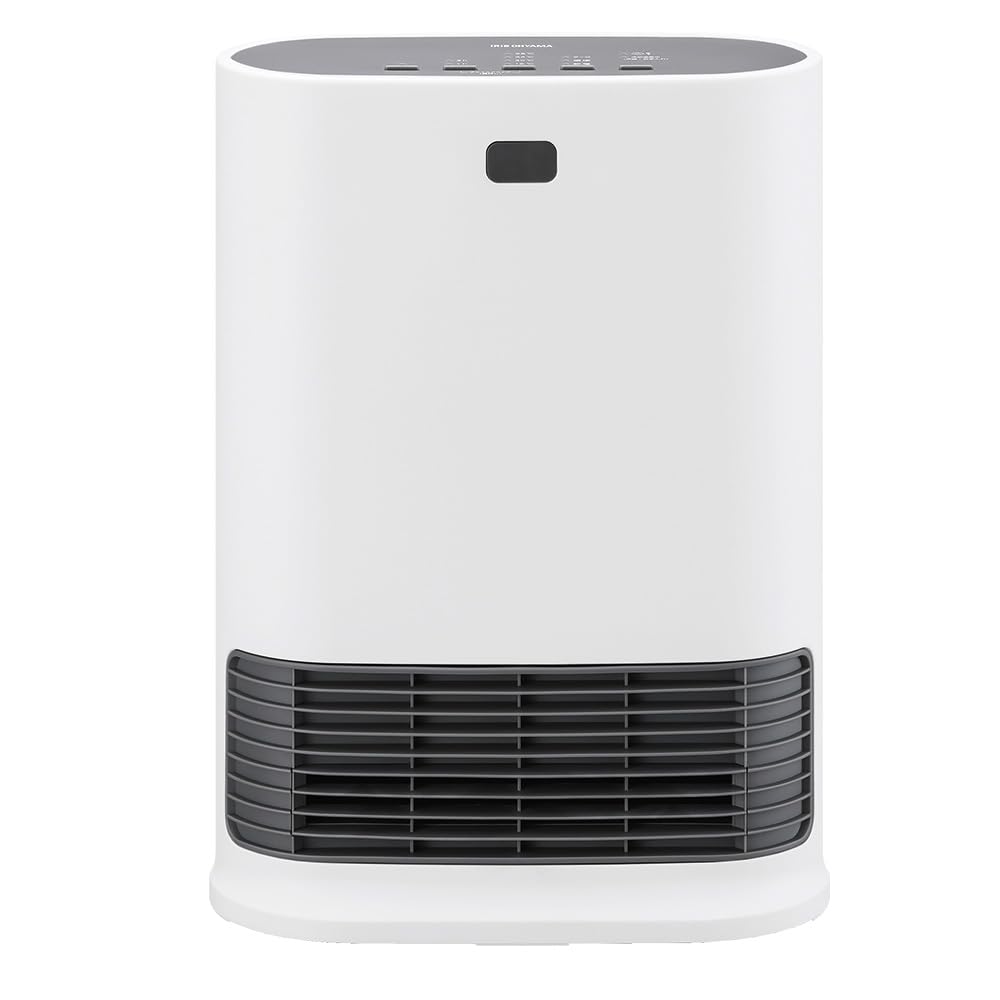 【Amazon.co.jp限定】アイリスオーヤマ 大風量 セラミックファンヒーター Wセンサー付き 人感センサー 室温センサー 電気 足元 小型 省エネ 脱衣所 AZCH-LW12A-W ホワイト/グレー商品画像