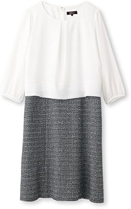 Amazon リフレクト Reflect ノーブルファンシー切替ワンピース ダークグレー 013 07 S ワンピース チュニック 通販