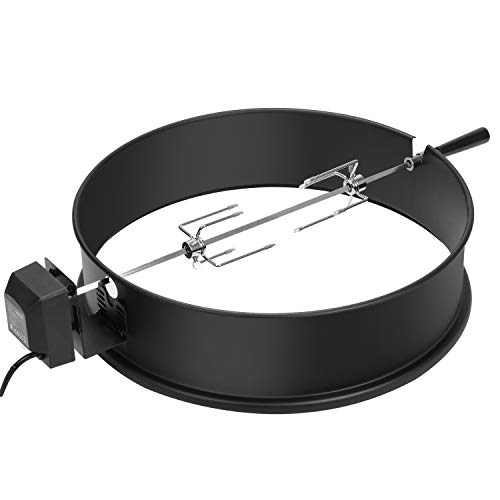 onlyfire 22-1/2-Inch Charcoal Kettle Rotisserie Ring Kit for Weber Char Broil Masterbuilt and Other Models