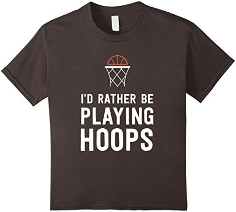 Kids Fan Designed: I'd rather be playing hoops t-shirt 10 Asphalt