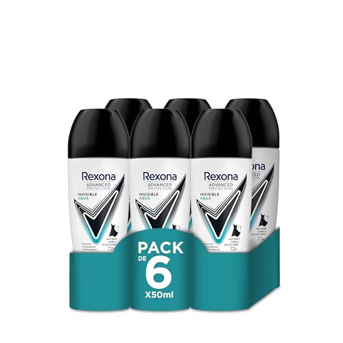 Advanced Protection Desodorante antitranspirante Roll-On para Mujer INVISIBLE AQUA 72h 50 ML x6