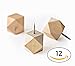 Original Wood Gem Push Pins (Extra Large) Geometric Faceted Thumb Tacks