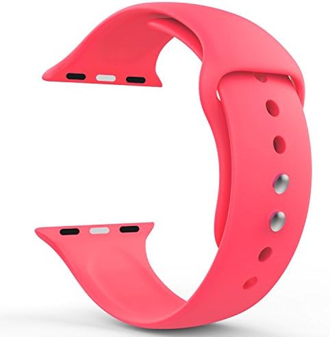 Inozama Silicone Band Compatible with Apple Watch, Sporty Premium Soft Silicone Replacement Band for Apple Watch iWatch Series 1 Series 2 Series 3 (38MM S/M G Red Raspberry)