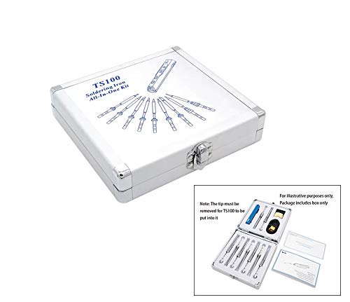 Portable Aluminium Storage Box Carrying Case Organizer Box 154 x 147 x 36mm for TS100 Soldering Iron Station accessories