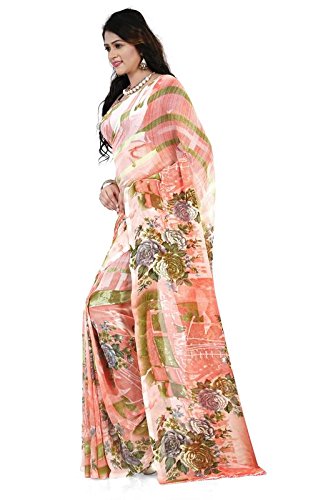 anand sarees georgette saree with blouse piece