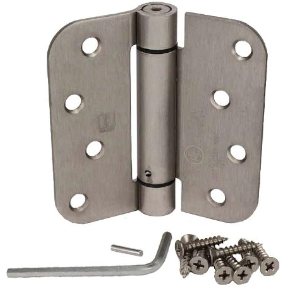 (Pack Of 2) Satin Nickel 4 X With 5/8 Radius Spring Door (Pack Of 2) Satin Nickel 4 X With 5/8 Radius Spring Door