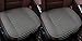 EDEALYN 2 PCS Universal Car Seat Covers PU Leather Bottom Seat Cover Car Interior Accessories Bottom Car Seat Protector Covers (Gray)