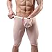 Tonsee Men's Fashion Sports Sexy Compression Base Layer Shorts Pants Underwear (L, Beige)