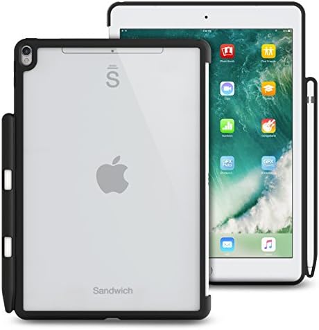 SandwichCase Essential - iPad Pro 10.5-inch 2017 Hybrid Clear Case with Pencil Holder - Companion Cover - Perfect Match for Apple Smart Keyboard and Cover (10.5)