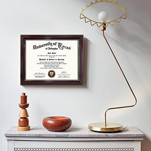 GraduationMall 8.5x11 Certificate Diploma Frame,Solid Wood & UV