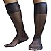 Mr.Babuu 5Pairs Pack Men's over the crew silky Navy sheer dress socks