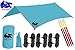 Chill Gorilla 10' SWALLOWTAIL RAIN FLY TENT TARP Waterproof Camping Shelter. Lightweight RIPSTOP NYLON & Not Cheap Polyester. Stakes Included. Survival Gear. Backpacking Hammock & ENO Accessory. BLUE