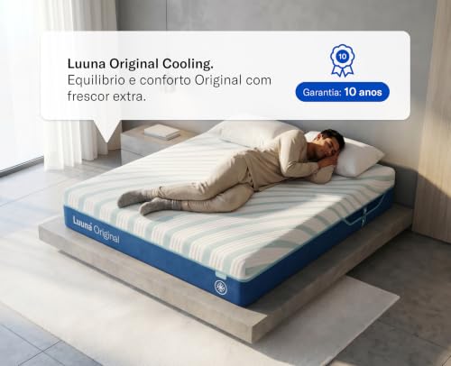 Colchão Queen Luuna Original Cooling Firme 26cm, 4 camadas, 10 Anos gar