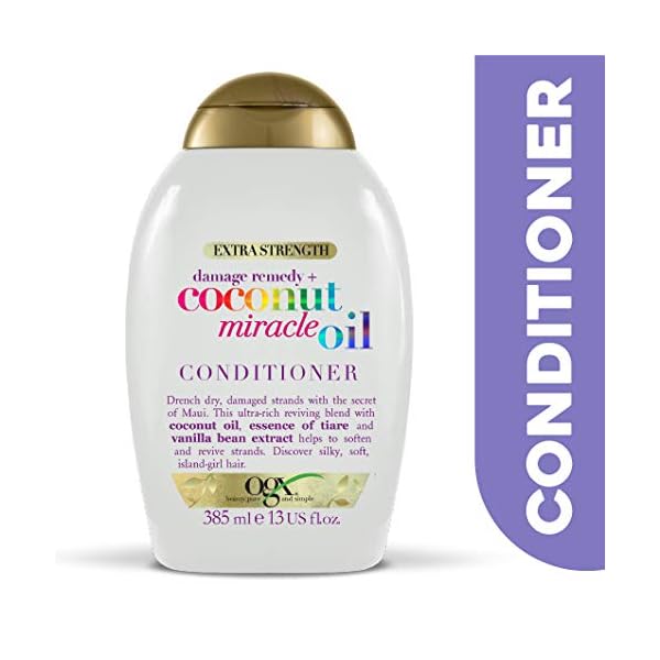 OGX-Coconut-Miracle-Oil-Conditioner-for-Damaged-Hair-Extra-Strength-385-ml OGX Coconut Miracle Oil Conditioner for Damaged Hair, 385ml