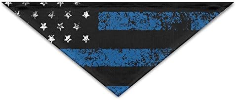 Vintage Thin Blue Line Pet Scarf, Dog Bandana, Pet Collars, Triangle Neckerchief Men Women Kid Pet Dog Cat Puppies Accessories 100% Polyester Fiber Headband Bib