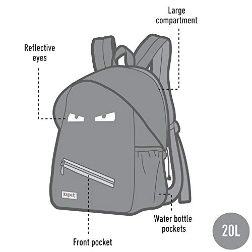ZIPIT Grillz Backpack for Kids with Extra Side Pocket, Camo Green - Thumbnail 6
