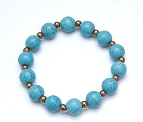 Magnet Therapy Bracelet Turqoise/Brown 7.5"
