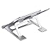 Folding Aluminum MacBook Stand HONGUO Universal 6 Angles Adjustable Desktop Ventilated Laptop Stand for 7-15