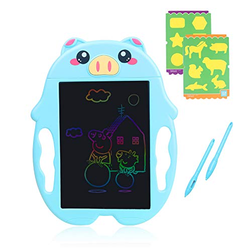 HAHAone LCD Writing Tablet for Kids Magnetic Drawing Board Colorful Screen,LCD Doodle Board for Boys and Girls Toys Age 3 4 5 6 7 8 . Handwriting Pad 8.5" for Toddlers and Kids (Blue Piggy) - Thumbnail 6