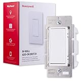 Honeywell Add-On In-Wall Paddle Switch for Honeywell Smart Lighting Controls ONLY | NOT A STANDALONE SWITCH | White & Almond Paddles | for 3 4 & 5-Way Multi-Location Installations, 39350