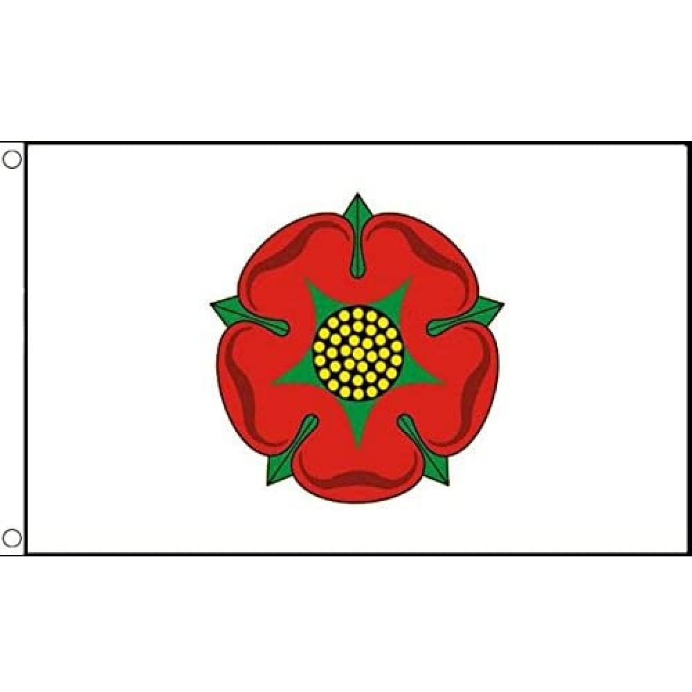 AZ FLAG - Lancashire Old County Flag - 2x3 Ft - 100D Polyester County Of Lancashire - England Banner with Two Metal Grommets - Fade Resistant - Vivid Colors - 2' x 3' Feet - 90x60 Cm