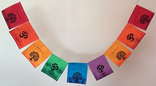 Tree of Life, OM, Namaste Prayer Flag. All proceeds to families in Mexico. Free domestic shipping.