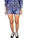 PHOENISING Women's Sexy Stretchy Fabric Distressed Denim Shorts