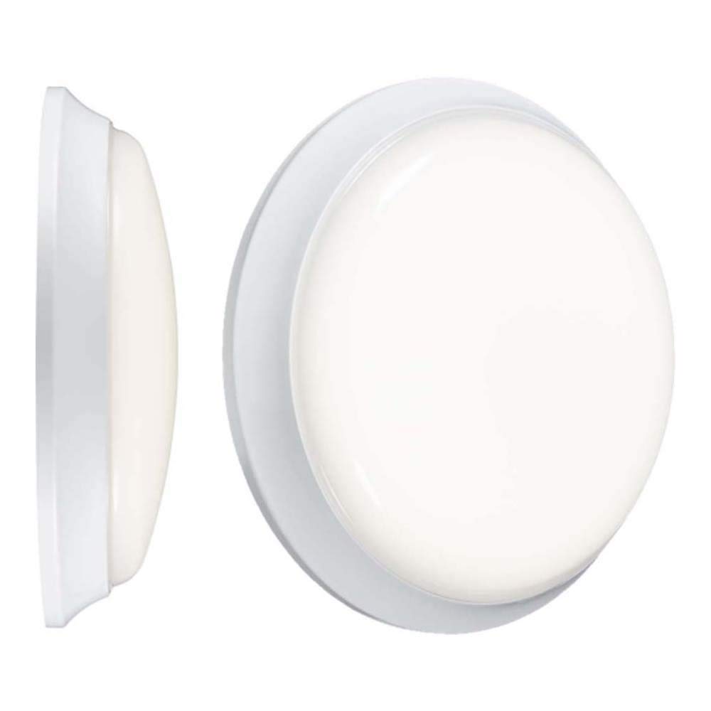 Knightsbridge 12W Round LED Bulkhead, Polycarbonate 12 W, White