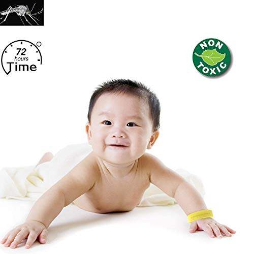 Rewind With Nature Anti Mosquito Repellent Bracelet for Kids, Adults, Pets 10 Pcs Insect Repellent Bracelet, Wrist, Ankle, 100% Natural Silicon- Non Toxic - Waterproof Safe Travel Bug Bands Bracelet