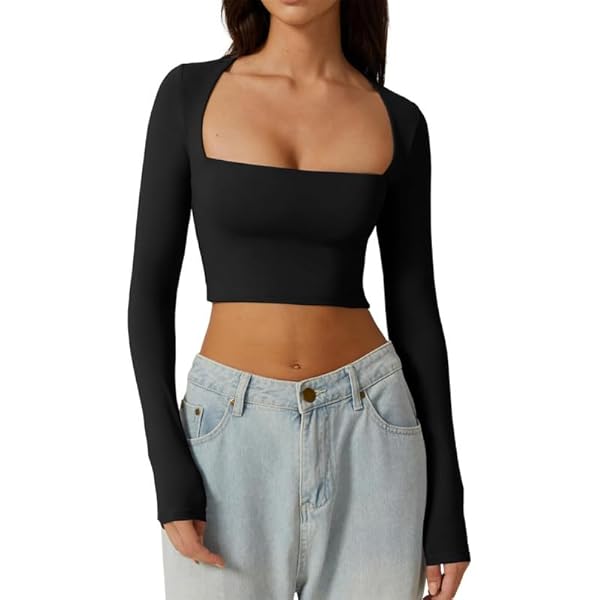 トップス Square Neck One-shoulder Tops One Shoulder Tie Side Tank Top for Women Asymmetrical Neck
