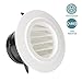 HG POWER 3 Inch Round Air Vent ABS Louver Grille Cover White Soffit Vent with Built-in Fly Screen Mesh for Bathroom Office Kitchen Ventilation primary