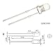 CHANZON 100 pcs 3mm Blue LED Diode Lights (Clear Round Transparent DC 3V 20mA) Bright Lighting Bulb Lamps Electronics Components Indicator Light Emitting Diodes