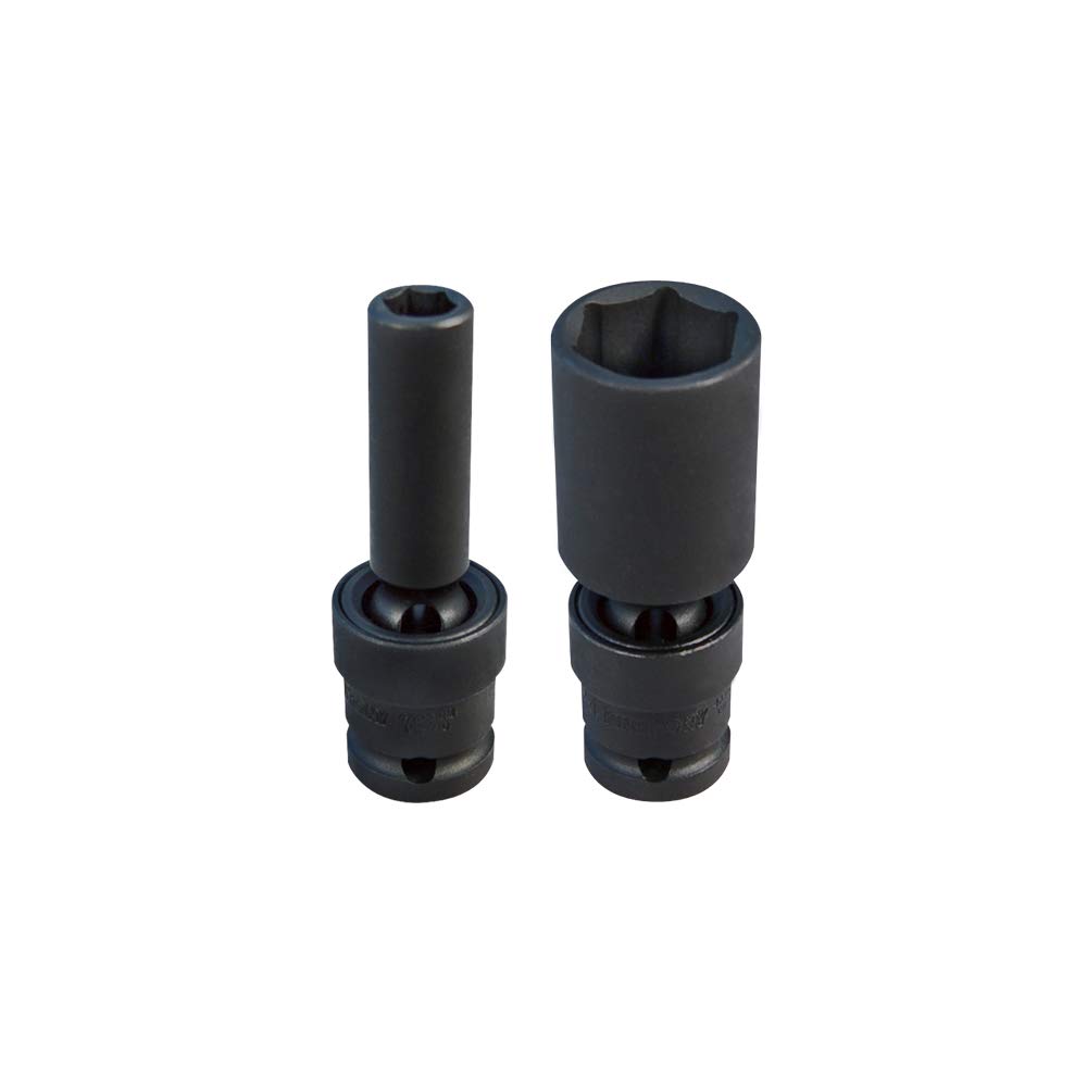 KING TONY 4A5515M 6 Point Drive Deep Impact Universal Socket, 15 mm, 1/2-inch