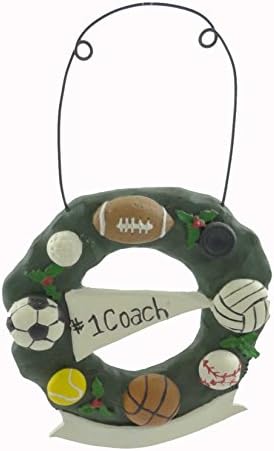 PERSONALIZED ORNAMENTS #1 Coach Resin Sports WW1849