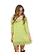 ReachMe Womens Long Sleeve Casual Dress Lace Trim Super Soft A Line Tunic Dress