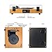 VMO Retro Record Player for 33/45/78 RPM Vinyl Records,Bluetooth Belt-Drive Turntable with Built-in Hi-Fi Stereo Speakers,Yellowthumb 3
