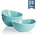 Sweese 103.402 Porcelain Bowls - 28 Ounce for Cereal, Salad and Desserts - Set of 4, Turquoise