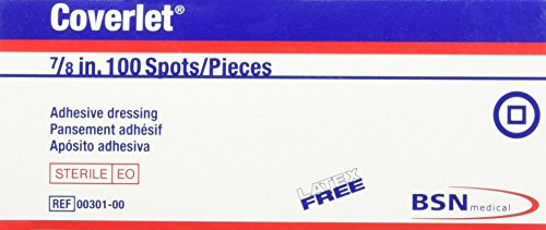 BSN-JOBST Coverlet Fabric Adhesive Bandages - 7/8" Round Bandages Box of 100-301