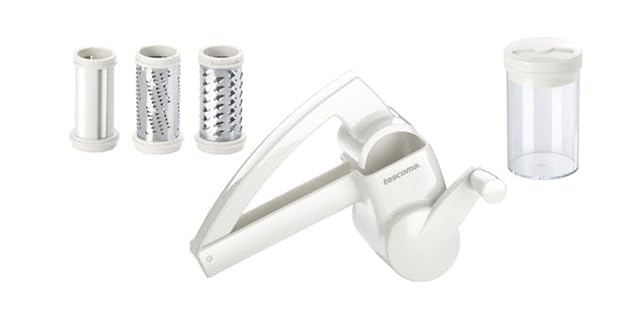 title=Tescoma 643882 Handy Grattugia a Manovella, Set Multifunzionale