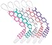 Pacifier Clip - 5 Pack | Best Universal Pacifier Holder Set for Girl/boy, Teething Ring, Drool Bibs | Perfect Baby Shower Gift