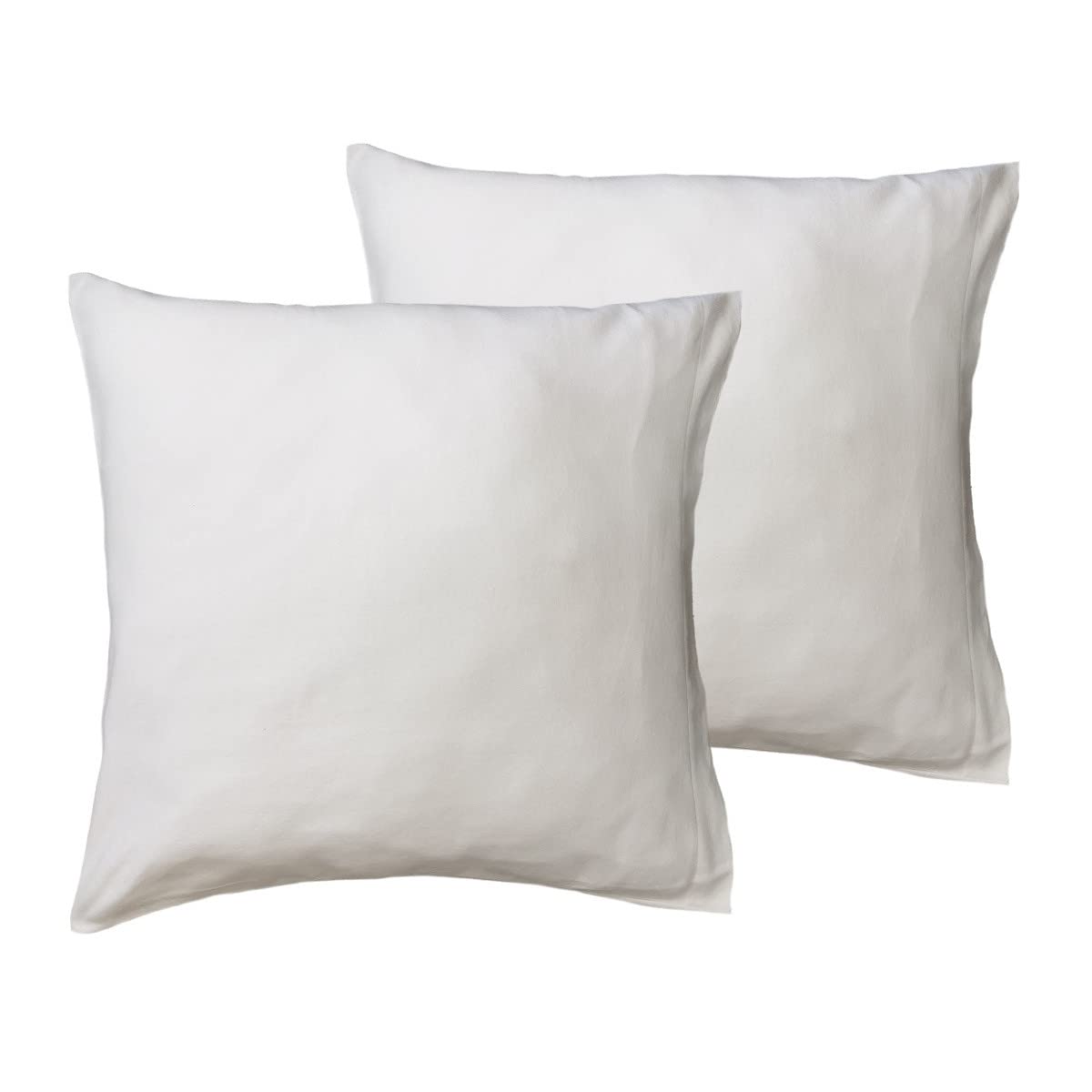 Sensei La Maison du Coton Cushion Covers, Cotton, 160 g/m², Safe, Pack of 2, White, 65 x 65 cm