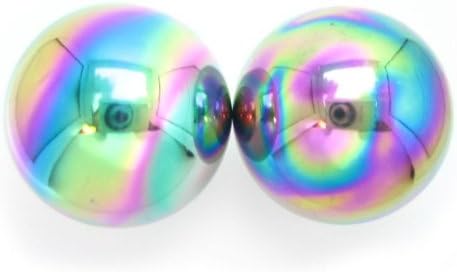 Rainbow Chrome Baoding Balls 1.7" (43mm)