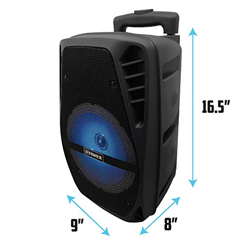 Fisher Speakers Bluetooth Wireless With LED Lights: 10w Subwoofer