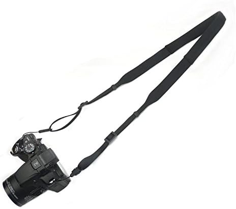 KANJIAN Light weight Camera Strap can be washed Universal Shoulder Neck Belt for All DSLR Camera-Black (Black)
