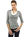 PattyBoutik Women's Layered-look Collar Marled Blouse