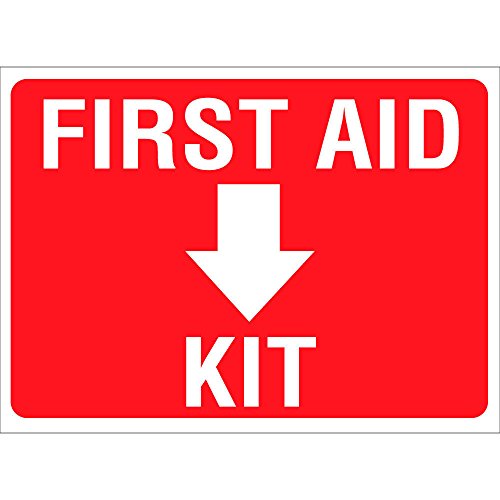 First Aid Kit with Down Arrow OSHA Metal Aluminum Sign 24 in x 18 in Custom Warning & Saftey Sign Pre-drilled Holes for Easy mounting